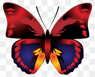 Butterfly Red Clip Art Red Butterfly Png Transparent Full Size