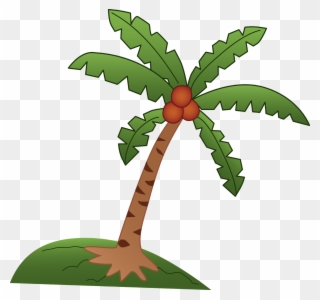 Cocoanut Clipart Easy Palm Tree Clip Art Free Flower - Coconut Tree Clipart - Png Download