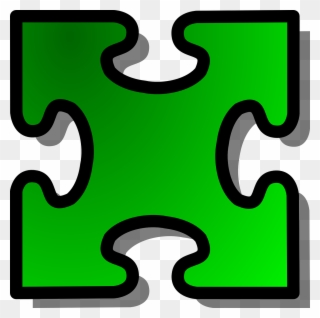 This Free Clip Arts Design Of Green Jigsaw Piece 3 - Puzzle Pieces Clip Art - Png Download