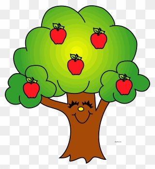 Trees Image Of Tree Clipart 8 Cool Apple Tree Clip - Apples On A Tree Clipart - Png Download