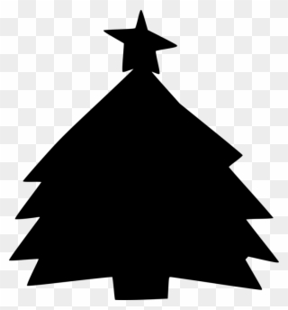 All Photo Png Clipart - Black Christmas Tree Template Transparent Png