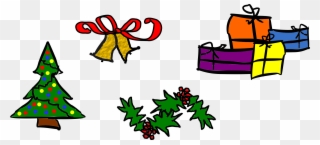 Christmas Day Christmas Tree Clip Art Christmas Gift - Christmas Motifs Free - Png Download
