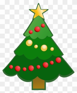 Christmas Tree With Presents Clipart - Simple Christmas Tree Clipart - Png Download