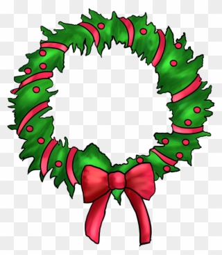 Free To Use Public Domain Christmas Clip Art - Wreath - Png Download