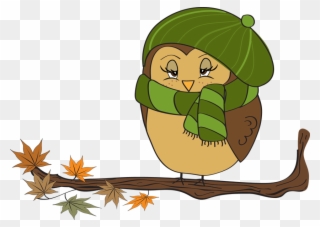 Fall Owl Clipart - Clipart November - Png Download