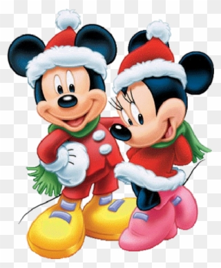 Disney Christmas Clip Art - Baby Mickey N Minnie Mouse - Png Download