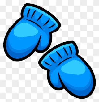 Mittens And Gloves Clipart - Blue Mittens Cartoon - Png Download
