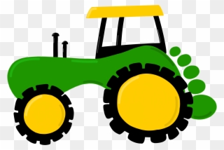Graphic Freeuse Library Backhoe Clipart Green Tractor - Traktor Basteln Kinder - Png Download