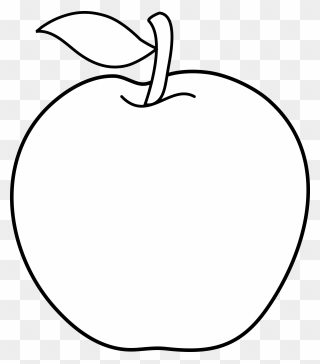 Apple Tree Clipart - Clip Art Fruit Black And White - Png Download