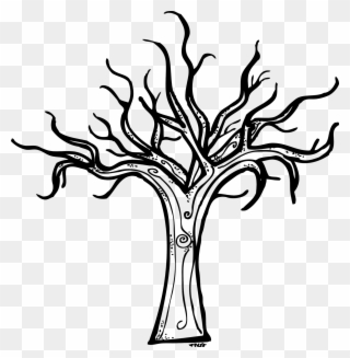 Black And White Dead Tree Clipart Cliparts And Others - Bare Tree Clip Art Black And White - Png Download