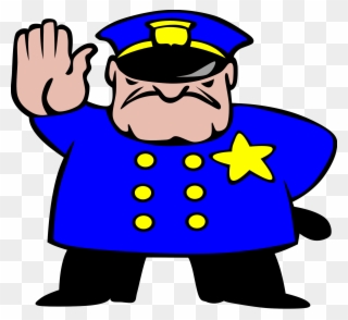 Serious - Stop Police Man Clipart