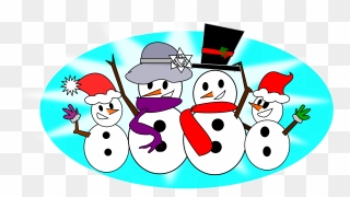 Clip Art Christmas Snowman Family Drawing - Snowman Family Svg - Png Download