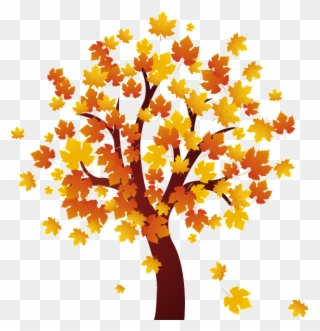 Fall Tree Clip Art - Autumn Tree Clip Art - Png Download