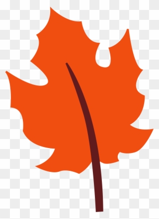 Maple Leaf Clipart Cute - Fall Leaves Clipart Orange - Png Download