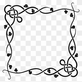 Free - Simple Flower Border Clipart - Png Download