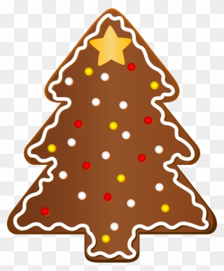 Orange Clipart Christmas - Gingerbread Christmas Tree Clipart - Png Download
