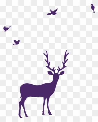 Birch Trees Amp Reindeer Wall Decal, K108 Stampmagick Clipart