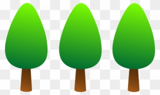 Cute Round Green Trees - Clip Art Trees Simple - Png Download