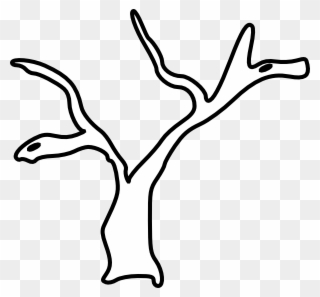 Tree Branch Black And White Clipart - Png Download
