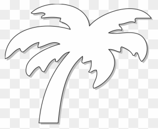 Tattoo's For Palm Tree Tattoo Black And White - Stencil Clipart