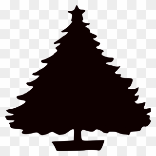 Christmas Tree Silhouette Free Download Clip Art Free - Christmas Tree Round Ornament - Png Download
