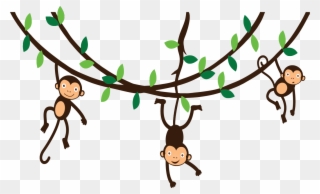 Collection Of Monkey Hanging From Tree - Transparent Background Monkey Clipart - Png Download