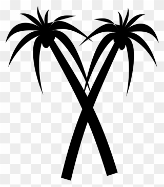 Palm Trees Outlines Png Clipart