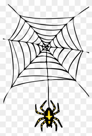 Halloween Spider Web Clipart - Spider Halloween Png Transparent Png