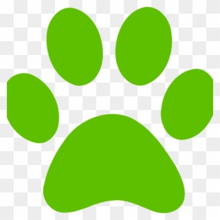 Dog Paw Print Clip Art Free Download - Green Dog Paw Print - Png Download