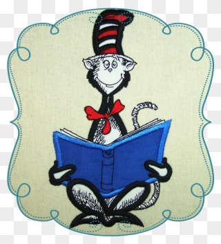 Cat In The Hat Clipart Images 8 - Dr Seuss Cat In The Hat Reading - Png Download