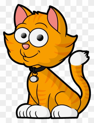 Free Cartoon Cat Vector Clip Art - Cartoon Cat - Png Download