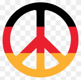Germany Peace Symbol Flag 3 Scallywag Peacesymbol - German Flag Peace Sign Clipart