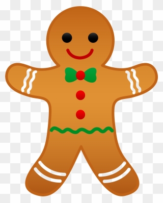Free Christmas Clipart Animated Clip Art Santa Image - Gingerbread Man Clip Art - Png Download