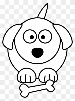 Dog Black And White Black And White Dog Cartoon Free - Cartoon Dog Line Drawing Clipart