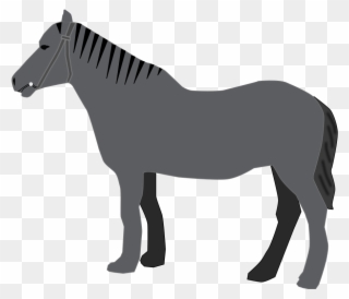 Free Vector Horse Clip Art - Custom Grey Horse Shower Curtain - Png Download