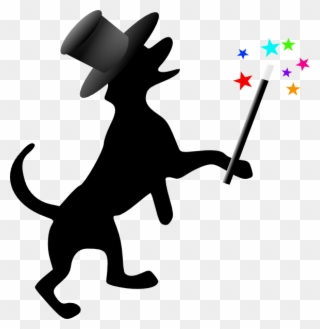 Dog Silhouette With Hat Wand Clip Art - Rescued Is My Favorite Breed Mugs - Png Download