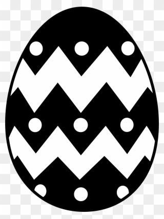 Easter Egg Silhouette - Easter Egg Vector Black And White Clipart