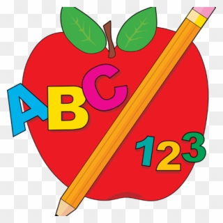 School Apple Clipart Web Design Development Scrapbooking - Letters And Numbers Clipart - Png Download