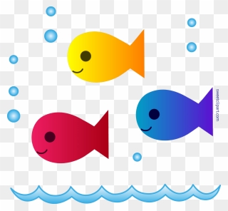 Cute School Fish Clipart - Fish Swimming Clip Art - Png Download