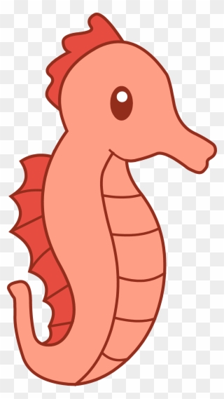 Cute Red Seahorse Clipart - Clip Art Sea Horse - Png Download