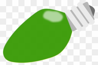 Green Christmas Light Bulb Clipart