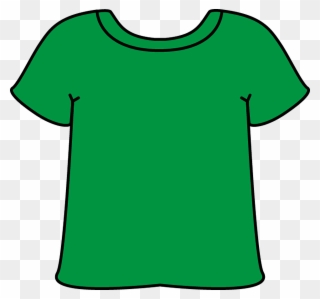 T Shirt Green Tshirt Clip Art Green Tshirt Image - Short Sleeve Shirt Cartoon - Png Download