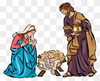 Christmas Holy Family Clip Art - Holy Family Clipart - Png Download