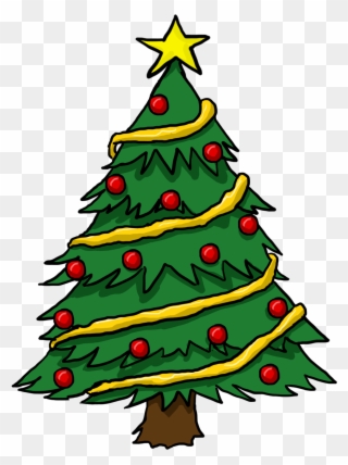 Free To Use Public Domain Christmas Tree Clip Art - Christmas Tree Coloured Drawing - Png Download