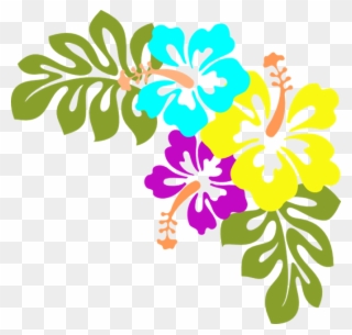Luau Clipart Flower Free Hawaiian Collection Hibiscus - Hawaiian Flowers Transparent Background - Png Download