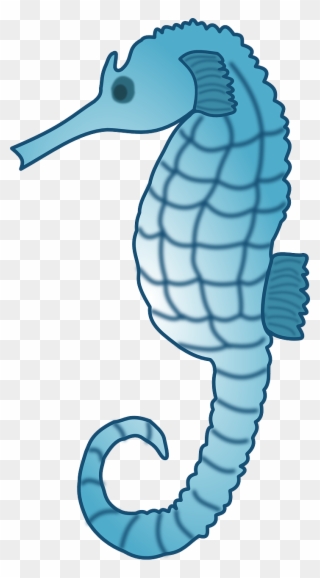 Free To Use Amp Public Domain Sea Horse Clip Art - Blue Seahorse Shower Curtain - Png Download