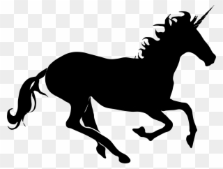 Stallion Clipart Patriotic - Unicorn Silhouette Png Transparent Png