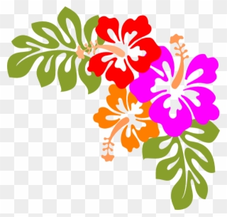 Hawaii Luau Clipart - Hawaiian Flowers Transparent Background - Png Download