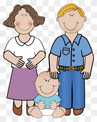 Free Clipart Families - Baby And Parent Clipart - Png Download