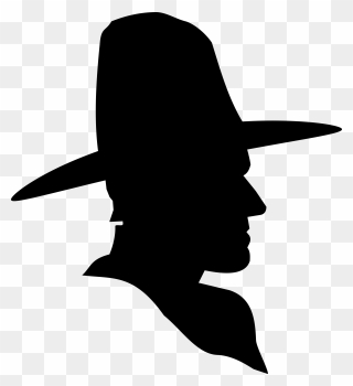 Cowboy Silhouette Profile Clipart